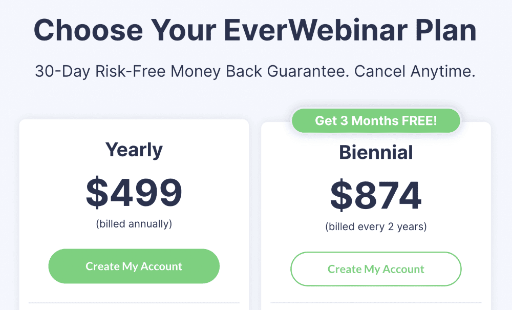 EverWebinar Pricing