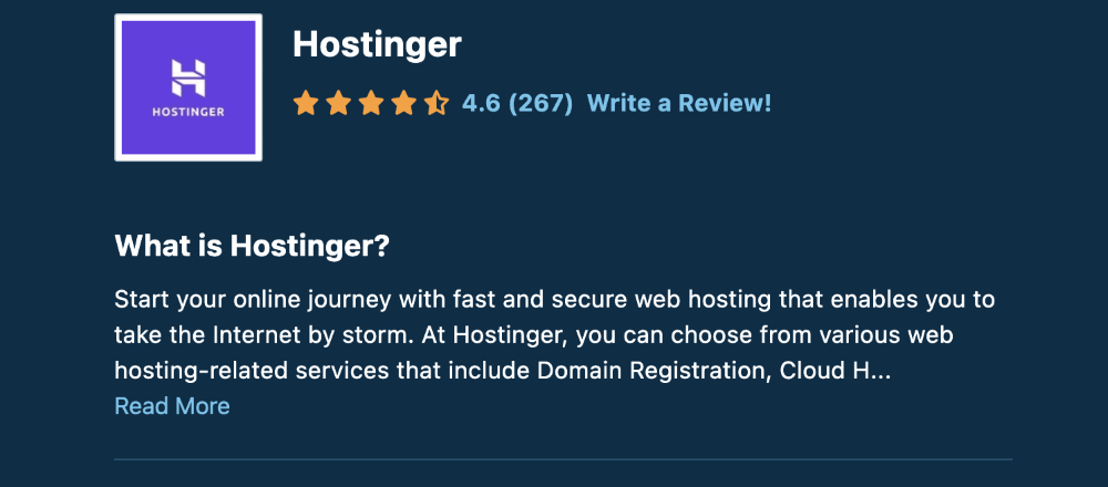 Hostinger Capterra