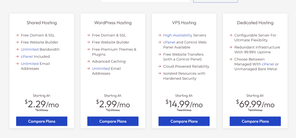 Inmotion Hosting Pricing