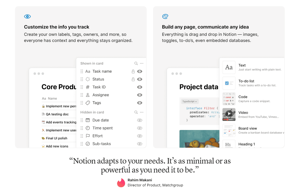 Notion Features