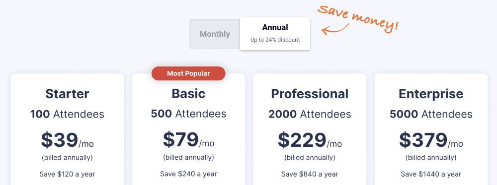 Webinarjam Pricing Plan