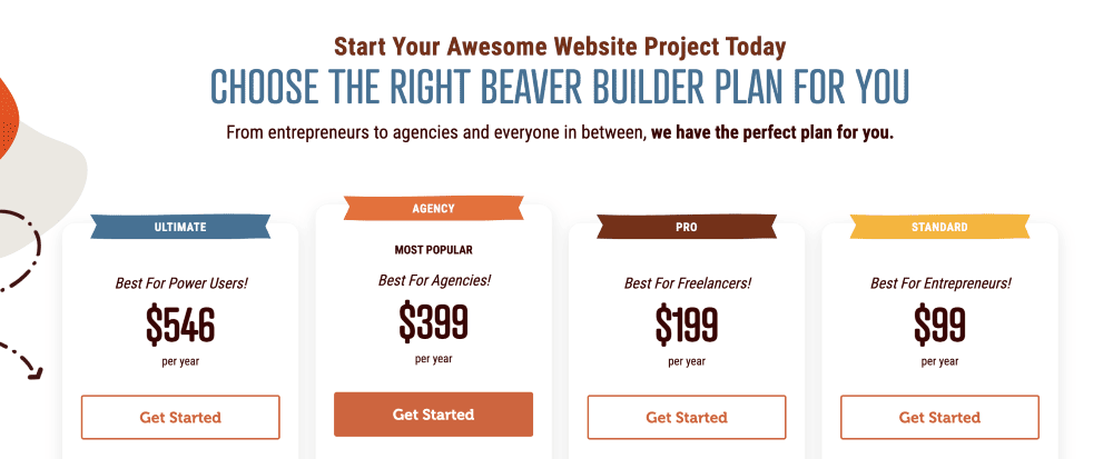 Beaver Builder Pricing
