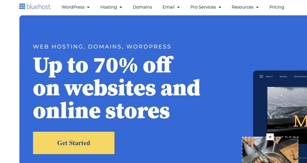 Bluehost Home