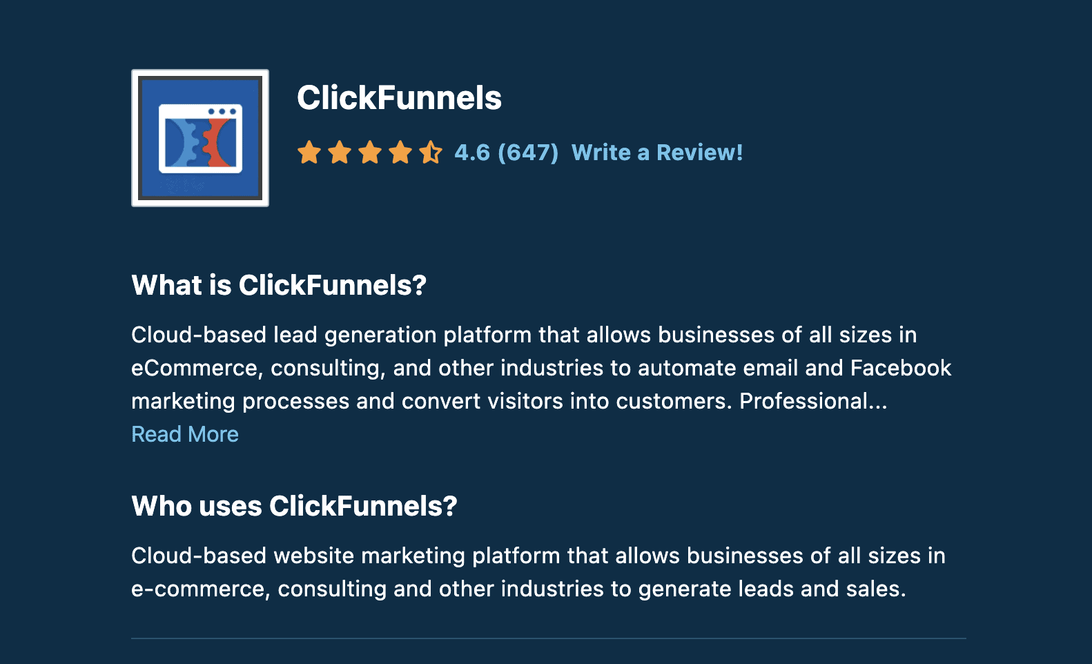 ClickFunnels Capterra