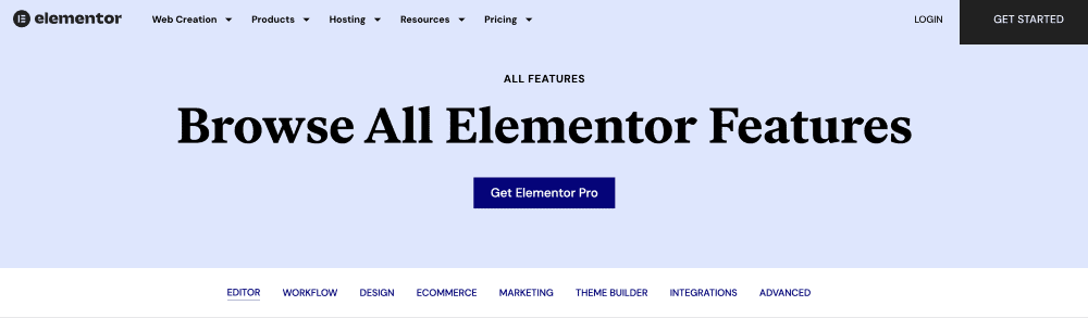 Elementor Features
