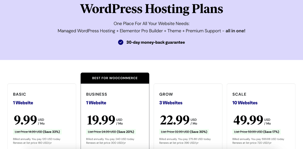 Elementor Pricing