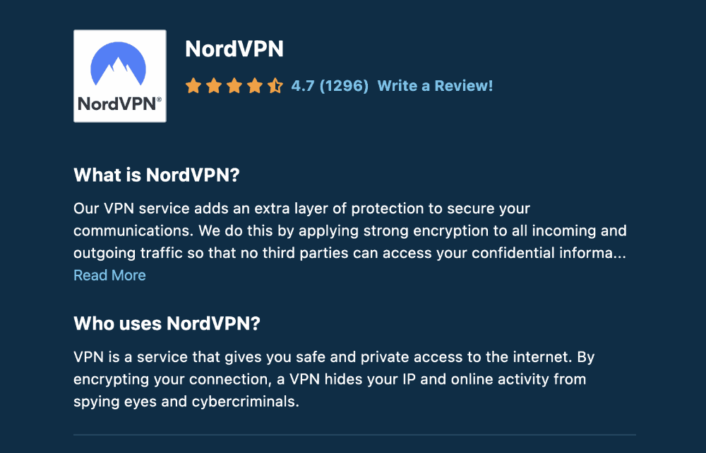 NordVPN Capterra