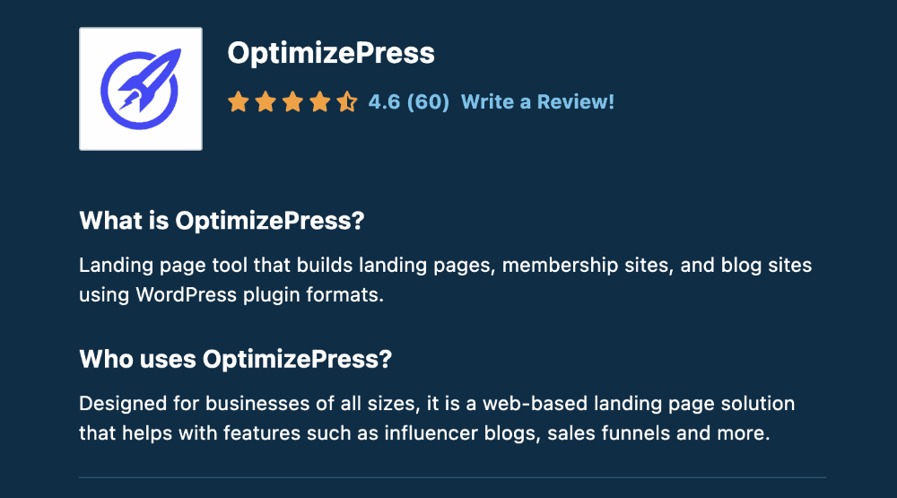 Optimizepress capterra