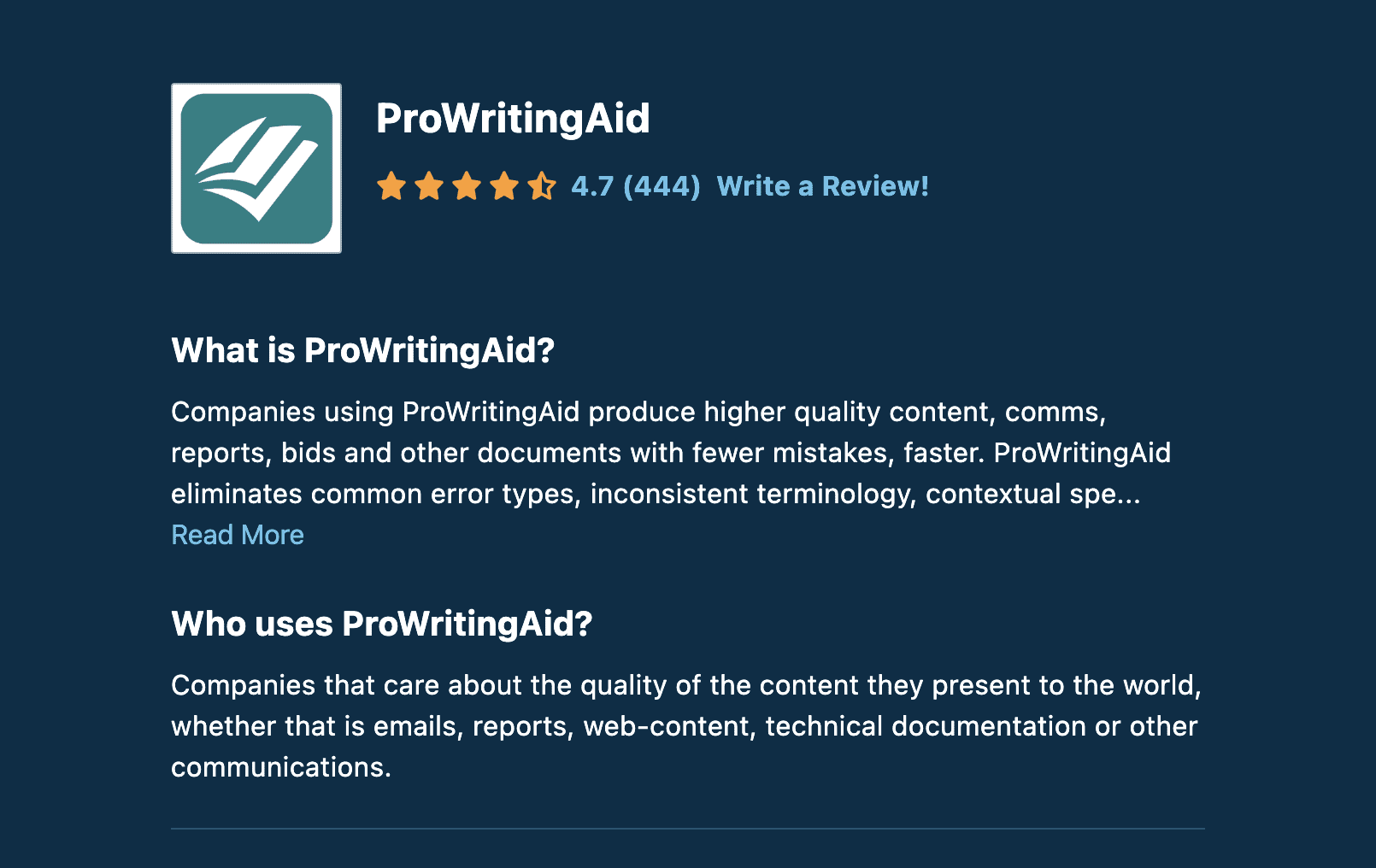 ProWritingAid Capterra