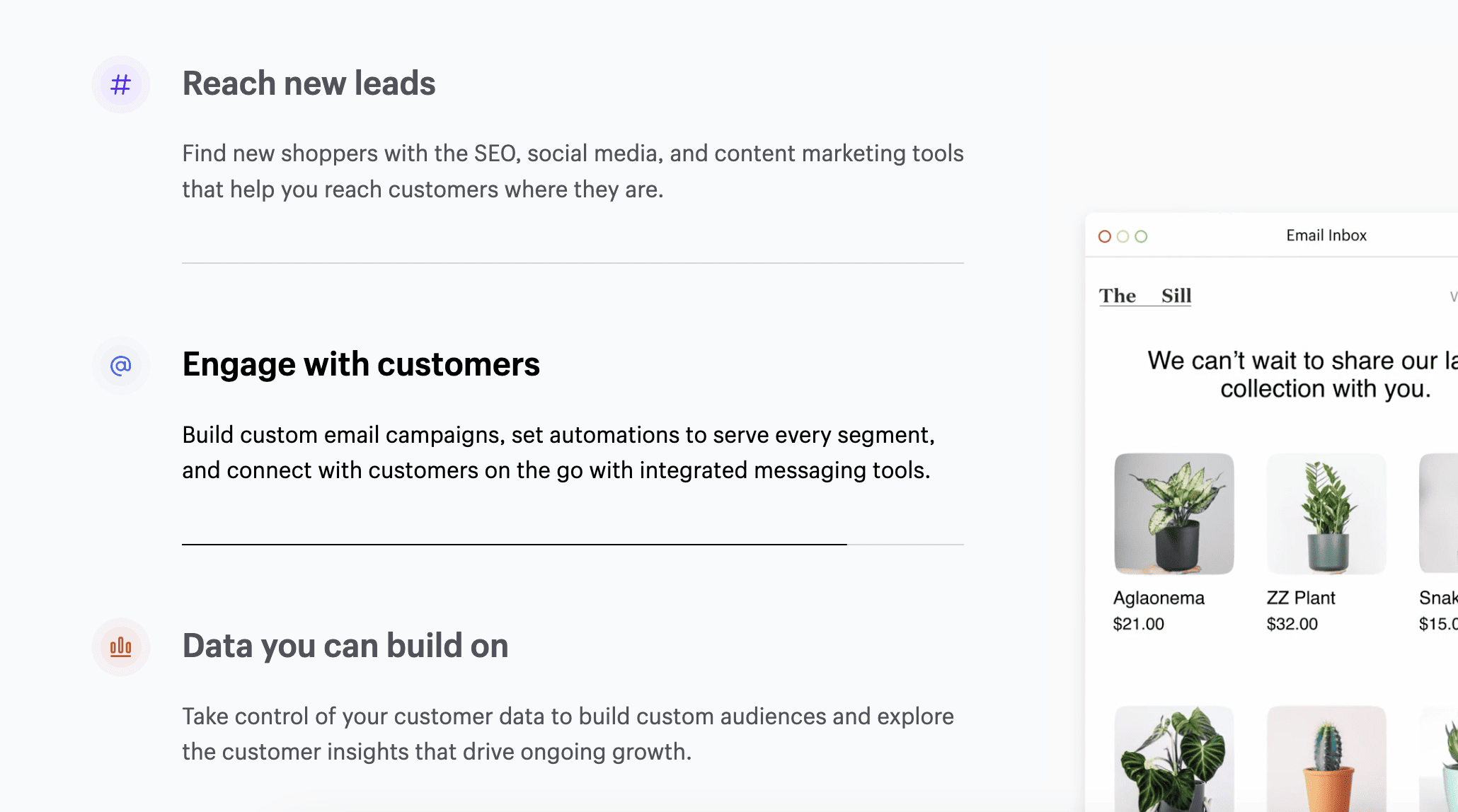 Shopify Features