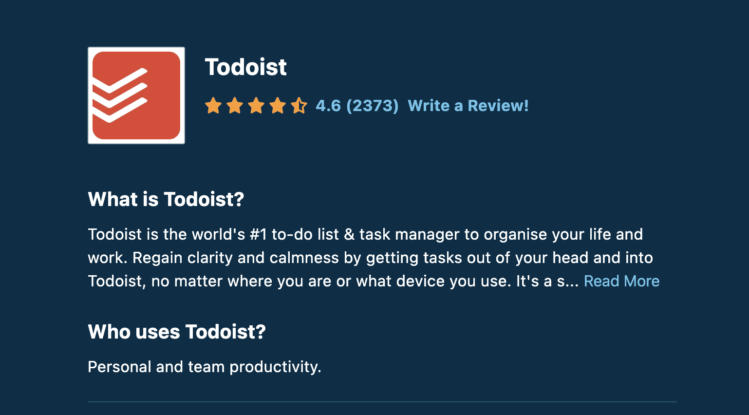 Todoist Capterra